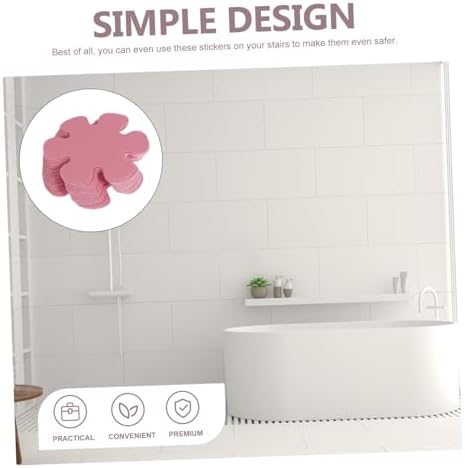 GLEAVI 20Pcs Flower Bathtub Stickers Non-Slip Safety Decals