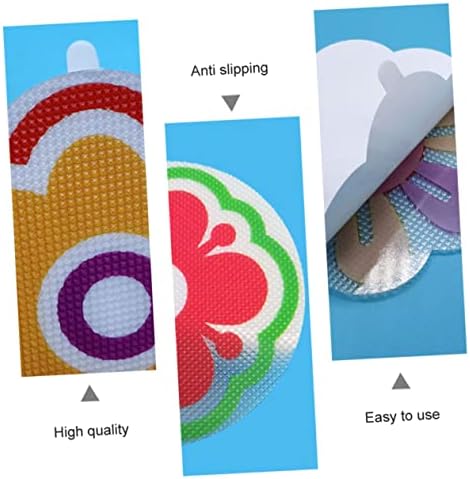 IMIKEYA 4pcs Non-Slip Bath Stickers with Flower Design
