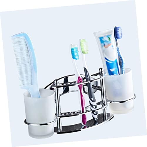 KONTONTY Wall Mounted Toothbrush Cup Holder