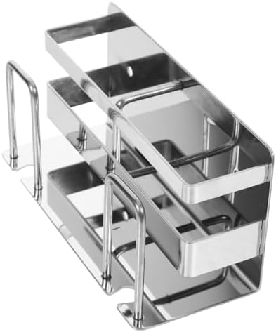 Stainless Steel Toothbrush Holder Wall Mount Multi-Functional Bathroom Organizer