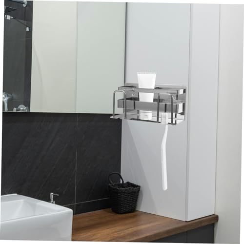 LIFKOME Wall-Mounted Toothbrush Holder with Cup Stand