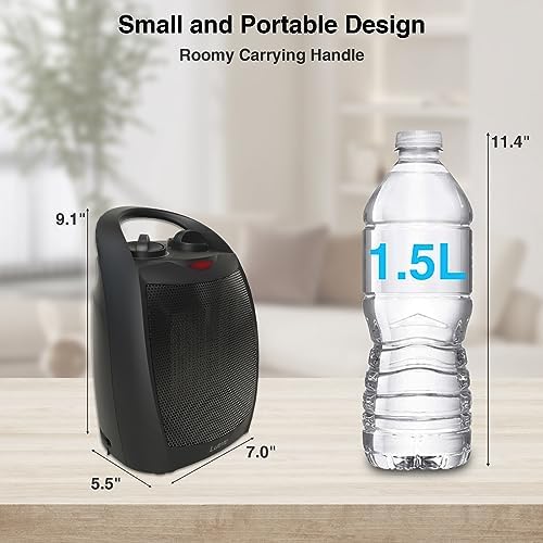 Lutntc 1500W Portable Space Heater - Quiet Safe