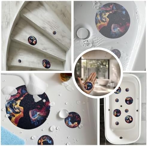 Leluca Non Slip Bathtub Stickers - 8 PCS Woman Head Silhouette Decals