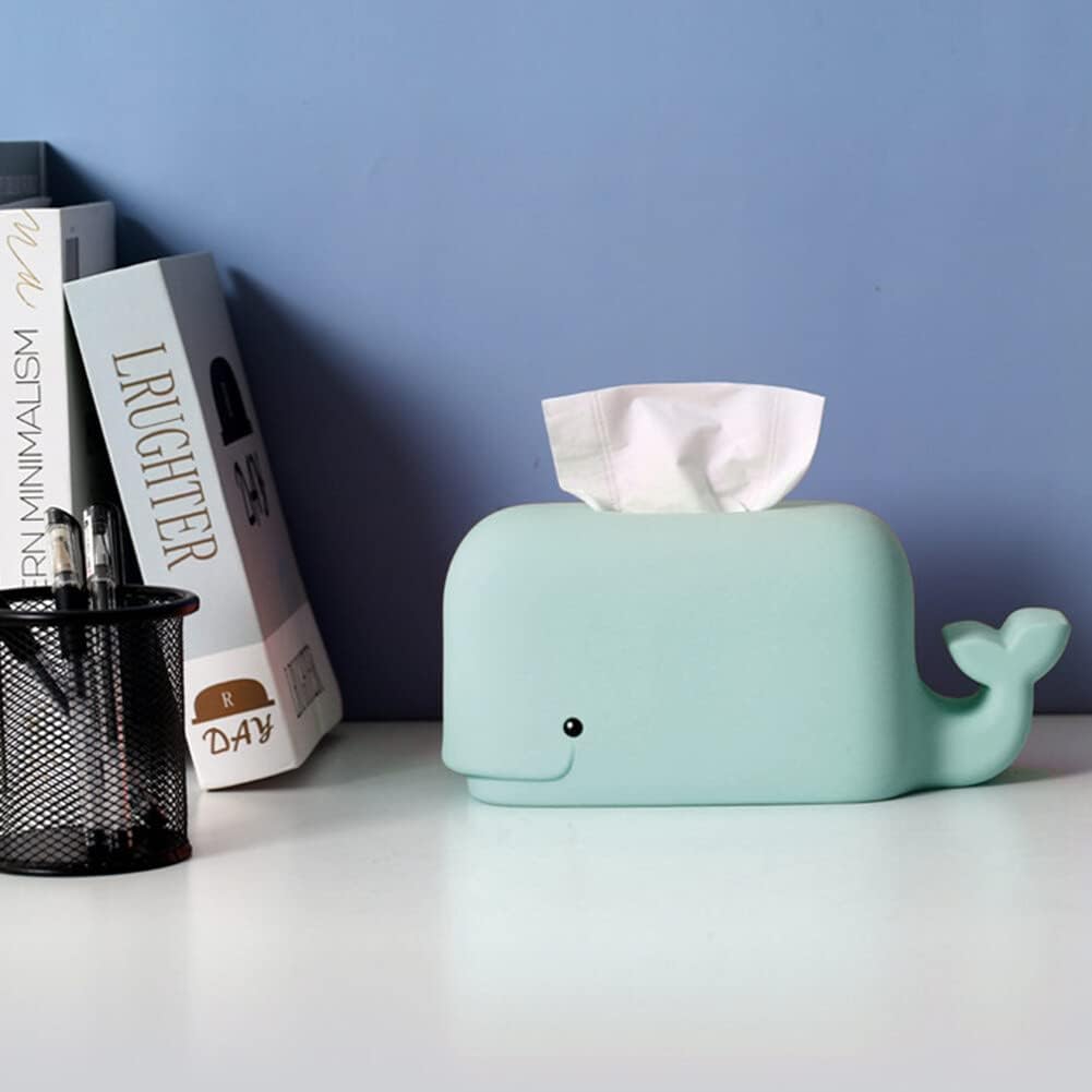 EUBUY Silicone Whale Tissue Box Cover with Phone Holder 1
