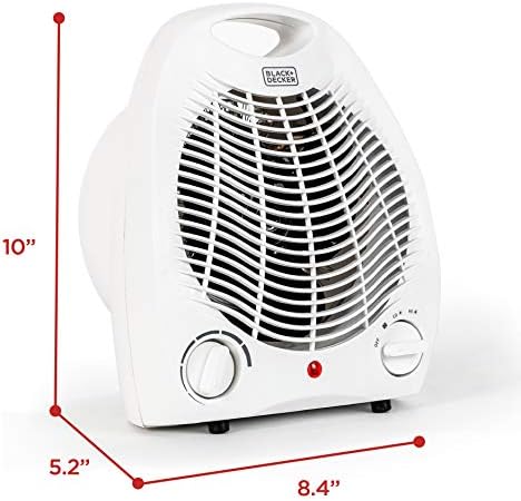 BLACKDECKER 2-in-1 Desktop Heater Fan White