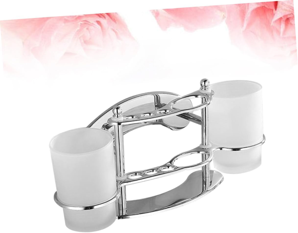 KONTONTY Wall Mounted Toothbrush Cup Holder