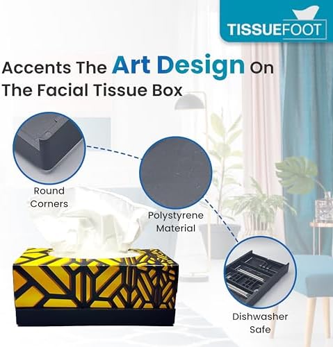 Tissuefoot Tissue Box Holder - Dishwasher Safe Sturdy Stylish 1