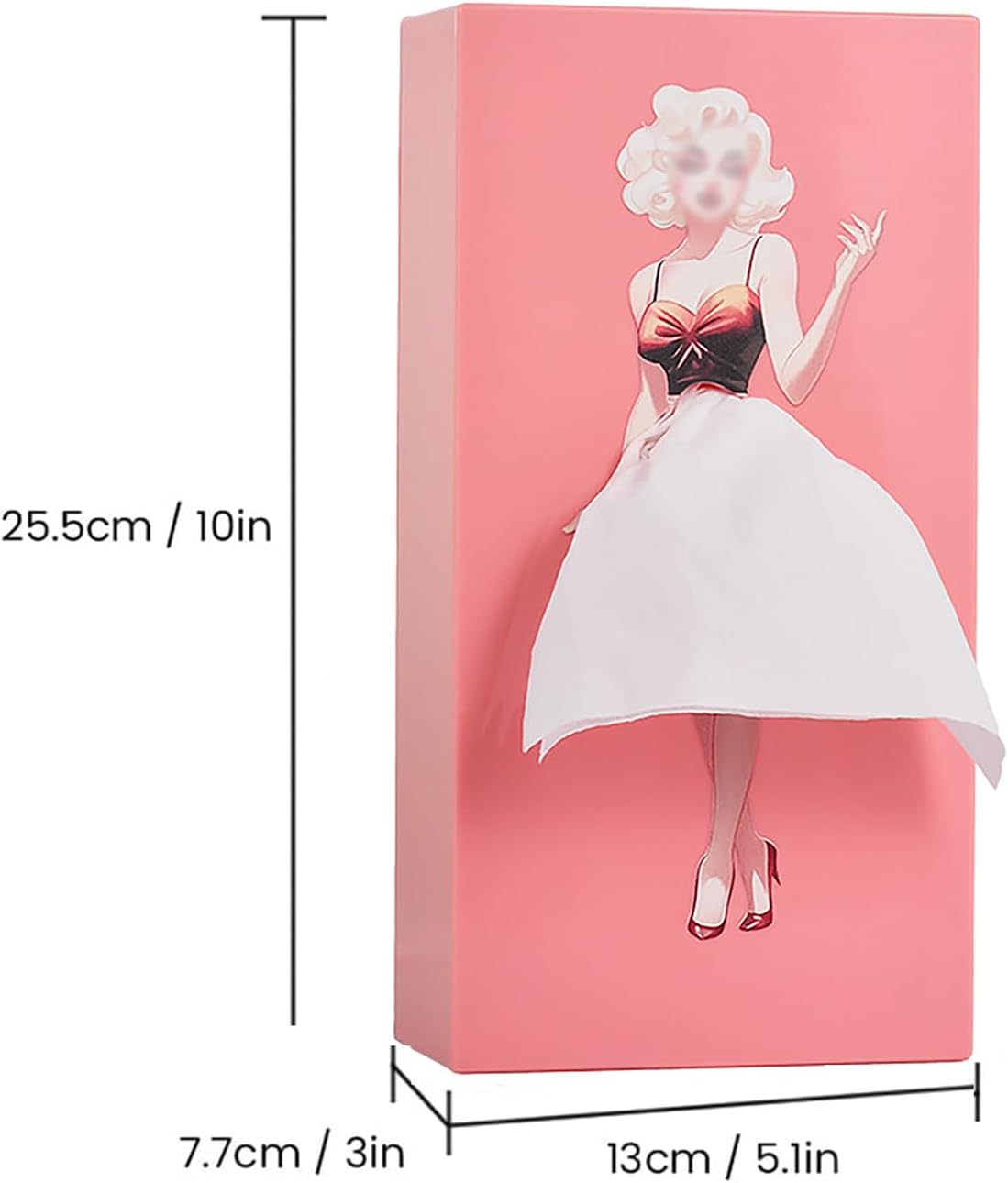 Creative Girls Skirt Tissue Box with Cartoon Design 1