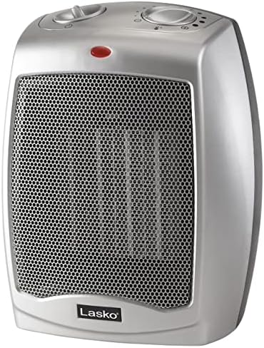 Lasko Compact Electric Space Heater with Thermostat and Fan Mode