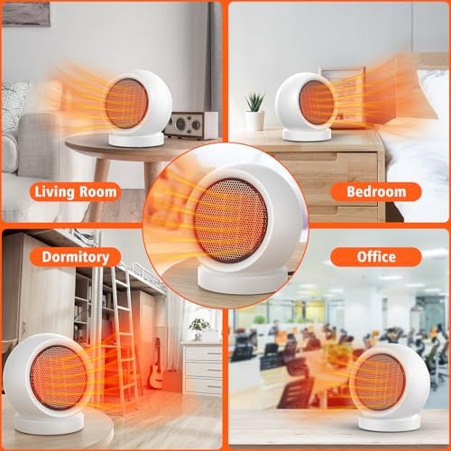Coolfor 600W PTC Ceramic Space Heater for Home Office