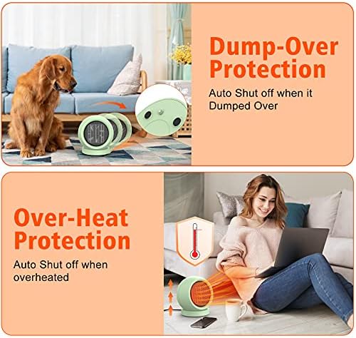 Coolfor PTC Ceramic Space Heater - High Output for Home Bedroom Office