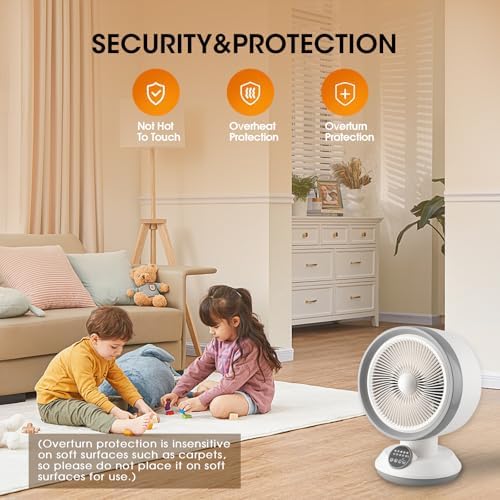TrendGear 2 in 1 Heater Fan Combo - 1500W Portable Cooling Desk Fan
