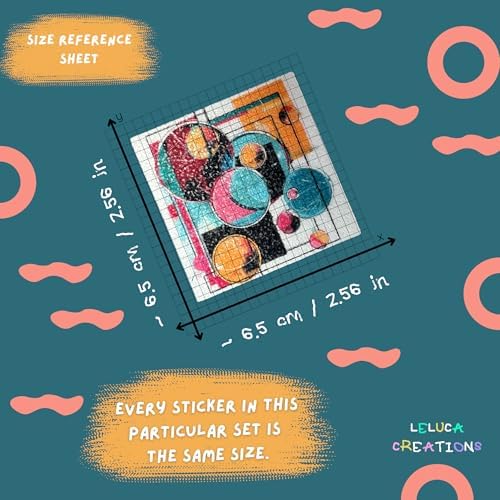 Leluca Non-Slip Bathtub Stickers - 16PCS Abstract Art Design
