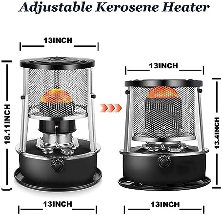 LINWIN 2 in 1 Kerosene Heater Stove 9000 BTU Black