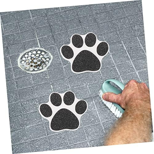GLEAVI 10pcs Non-Slip Bathtub Stickers with Dog Paw Design