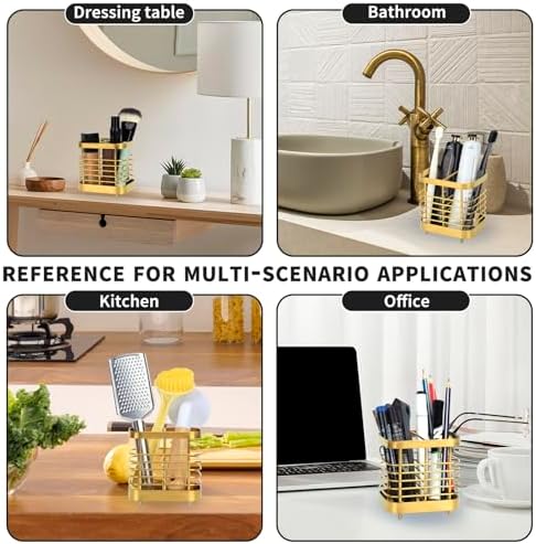 Snailhouse Wall Mount Toothbrush Holder - Gold Stainless Steel