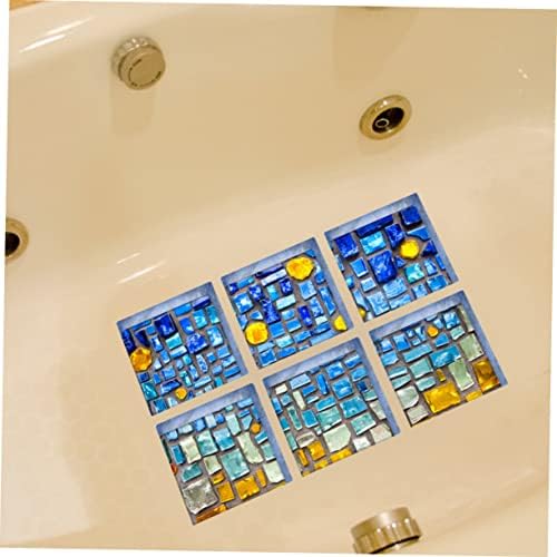 HAKIDZEL 6Pcs Blue Non-Slip Bathtub Stickers Decor