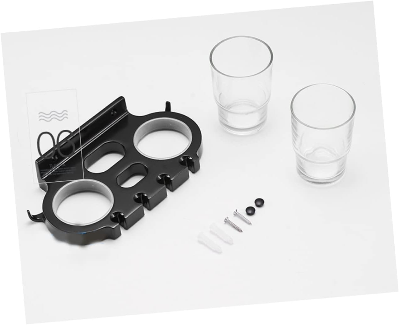 CAXUSD Punch Toothbrush Holder with Hooks and Cups