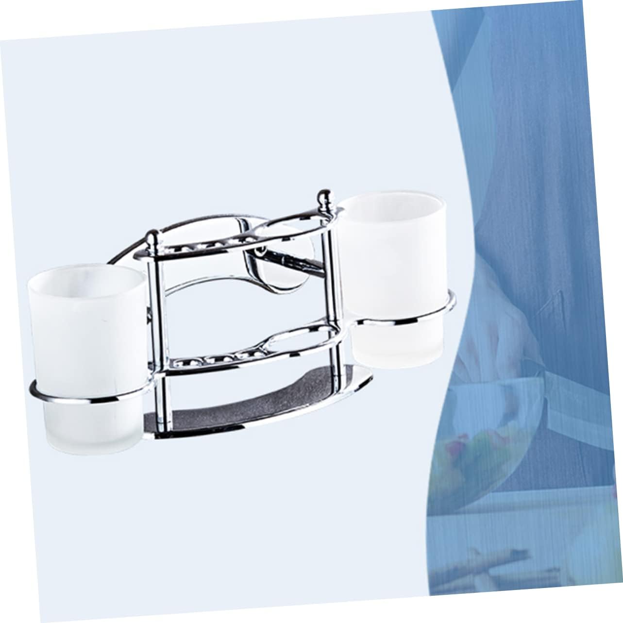 Yardenfun Stainless Steel Toothbrush Holder with Gargle Cup 1