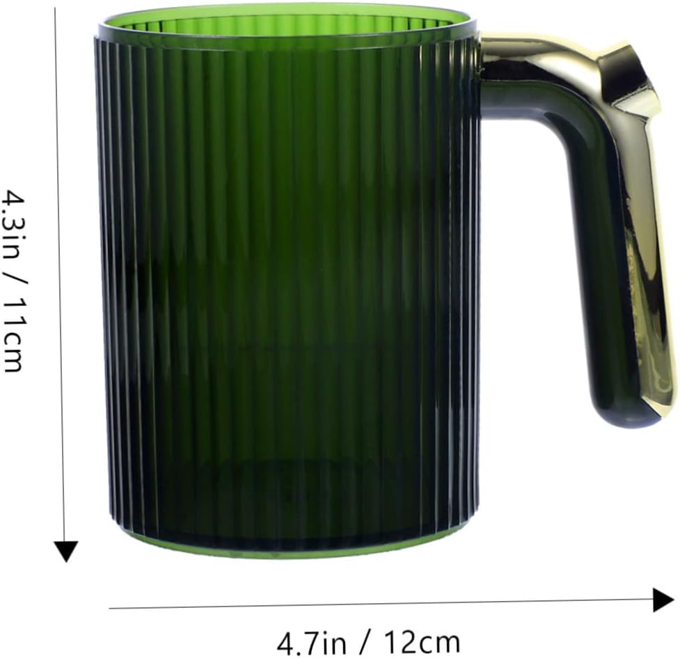 Amosfun Round Toothbrush Cup with Gold Plating