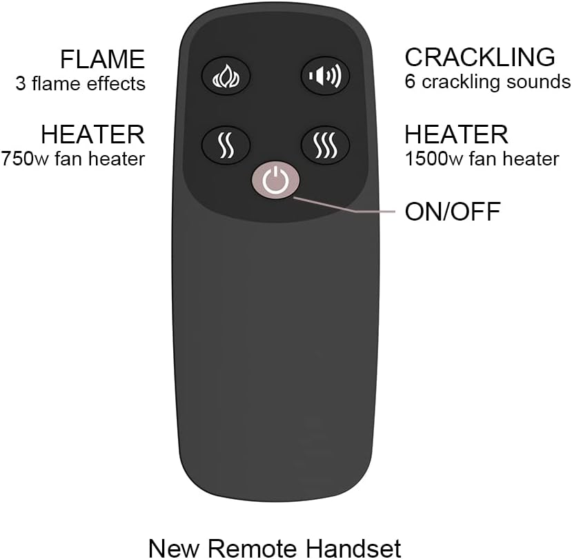 PuraFlame Klaus Electric Fireplace Insert with Fire Crackling Sound