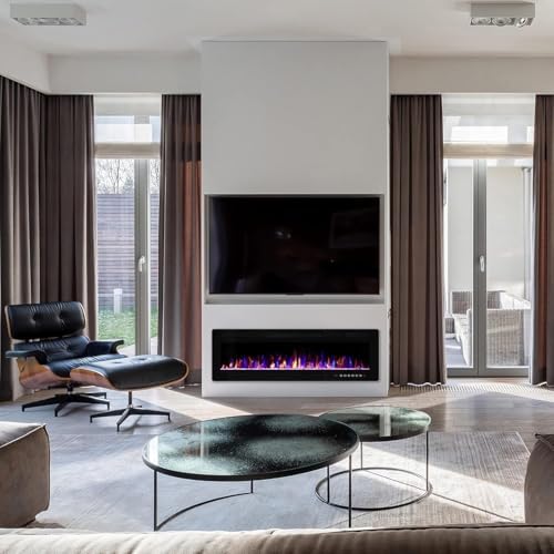 50 Inch Electric Fireplace with Timer and Remote Control