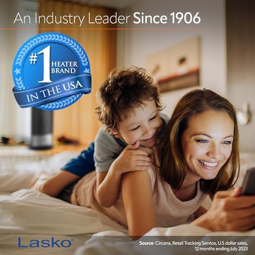 Lasko Oscillating Fan and Heater with Remote 375 Inches White