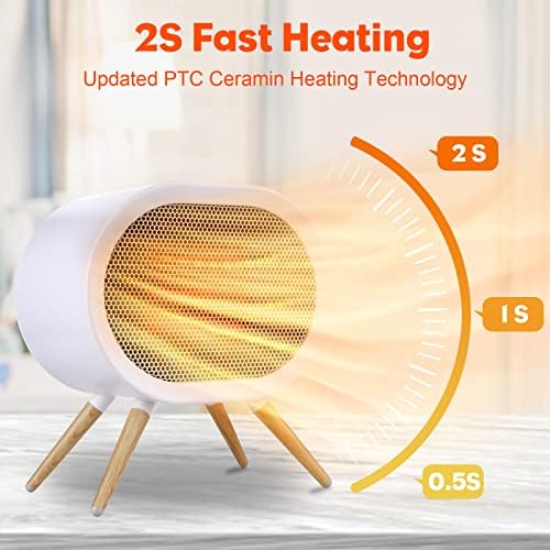 FEASYD 1000W Electric Space Heater with 3 Modes