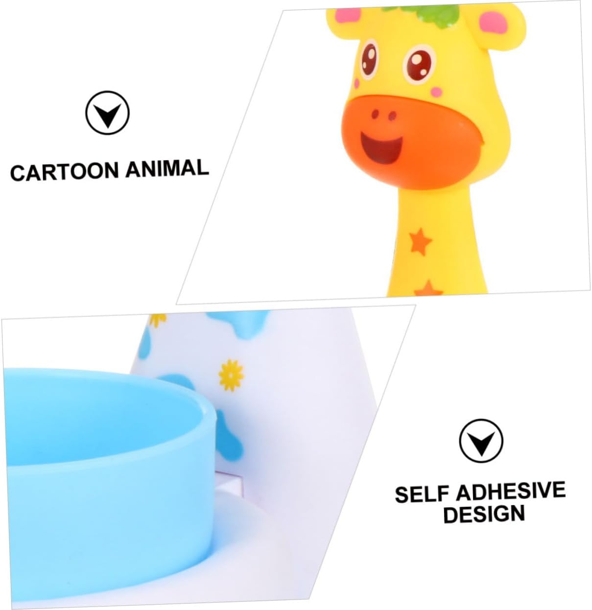 STOBAZA 2Sets Cartoon Animal Toothbrush Holder for Wall Mount