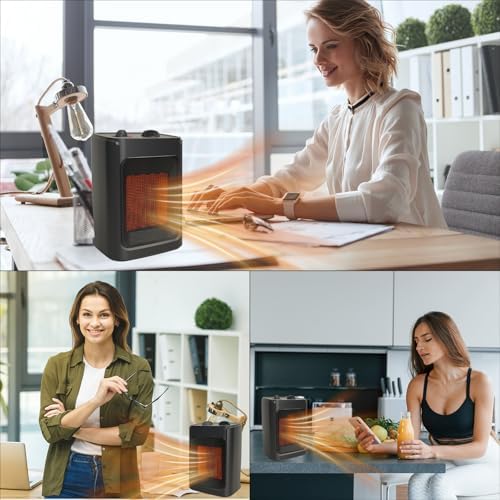 JNDRO 1500W750W Quiet Ceramic Space Heater with Thermostat