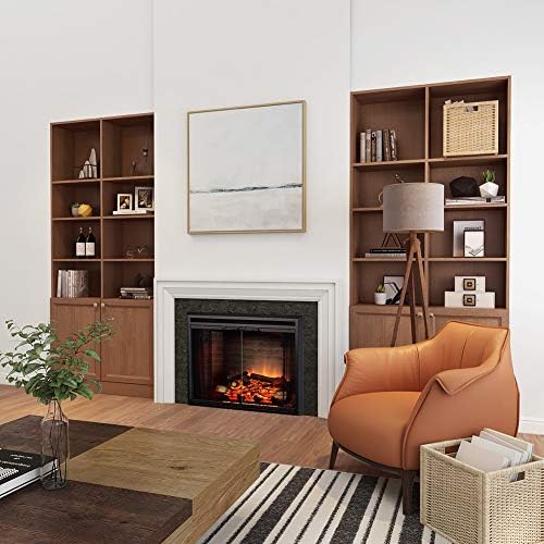 PuraFlame Klaus Electric Fireplace Insert with Fire Crackling Sound