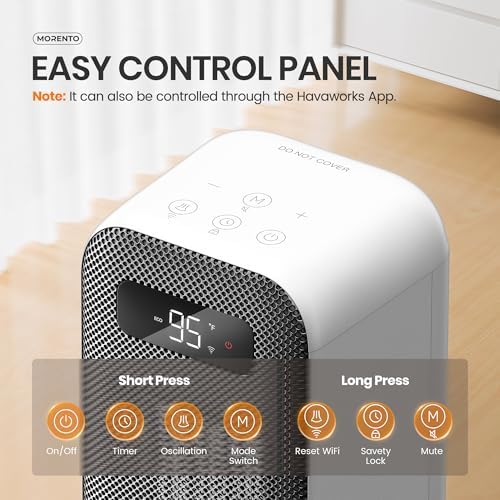 MORENTO Smart Electric Space Heater with Wi-Fi and Voice Control 1