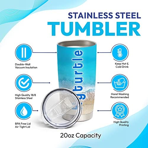 Hyturtle 20oz Stainless Steel Heart Print Tumbler For Her