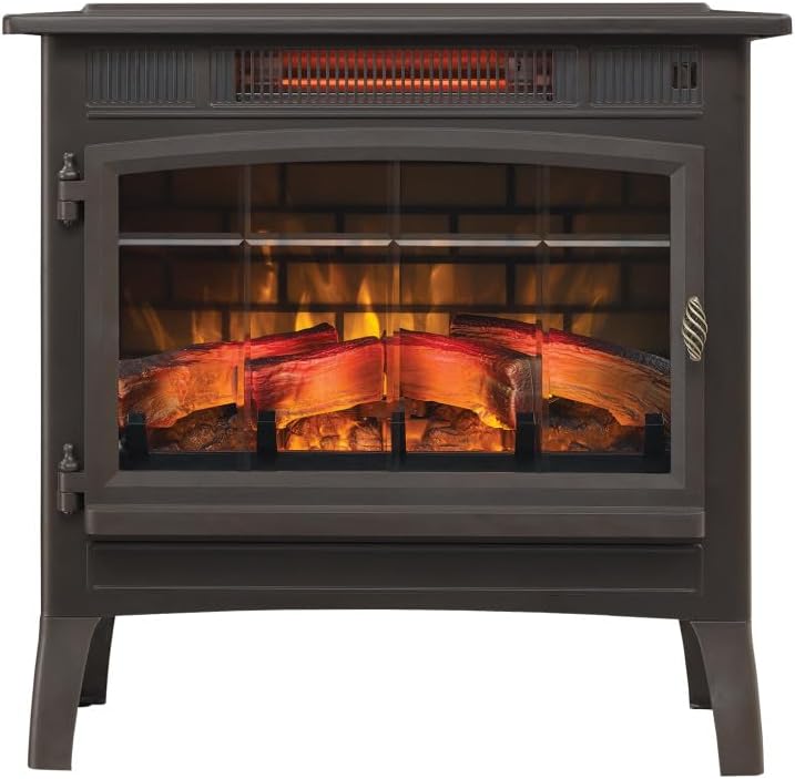 Duraflame Electric Fireplace Stove with 3D Flame Effect Bronze