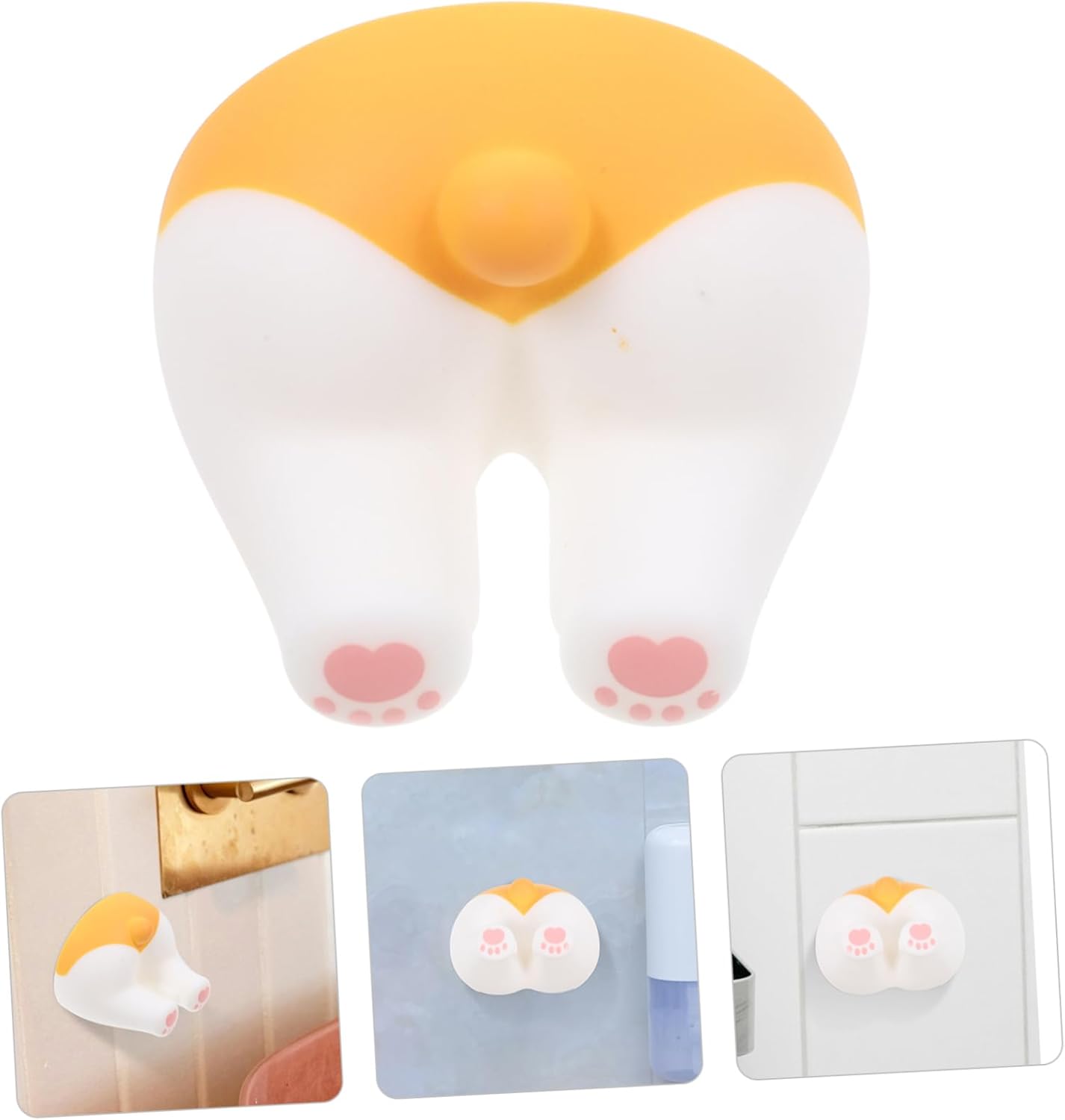 GLEAVI Cute Corgi Toothbrush Holder Wall Mounted
