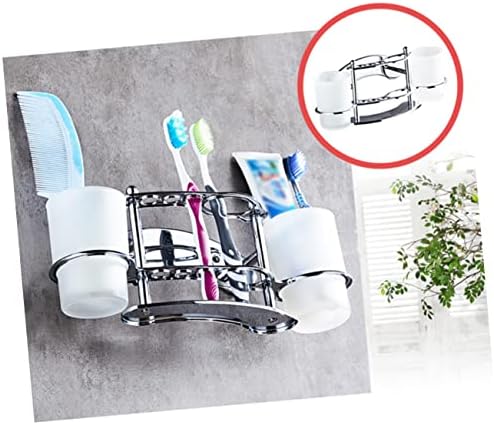 KONTONTY Wall Mounted Toothbrush Cup Holder