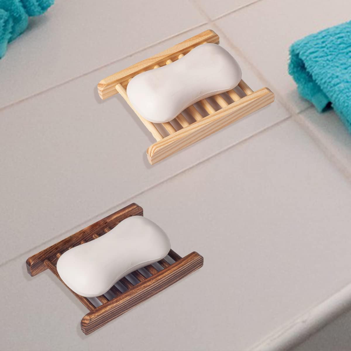 60 Piece Bamboo Soap Holder for Bathroom