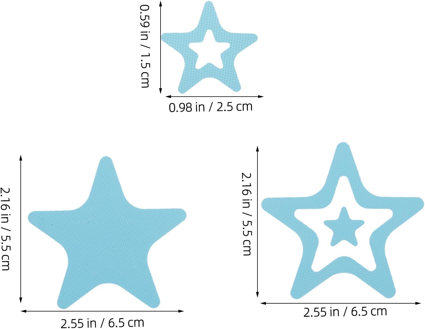 LOGOFUN 12PCS Star Bathtub Stickers Non-Slip Decals