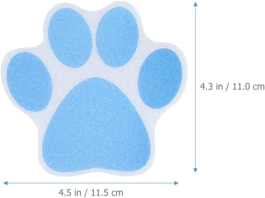 10pcs Non-Skid Dog Paw Bath Stickers for Bathtub Safety Decals