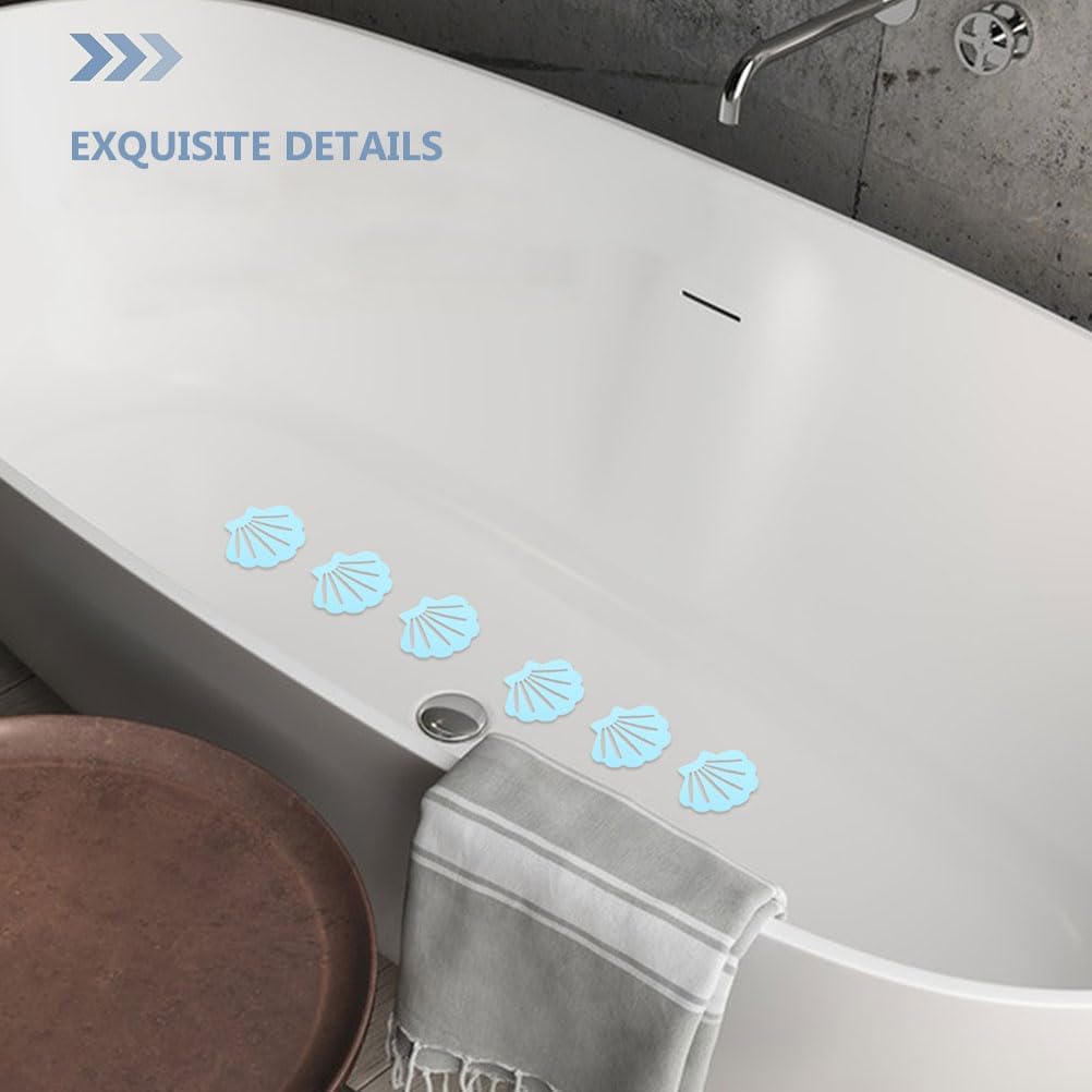 LUOZZY 20PCS Shell Shaped Non-Slip Bath Stickers for Kids Safety