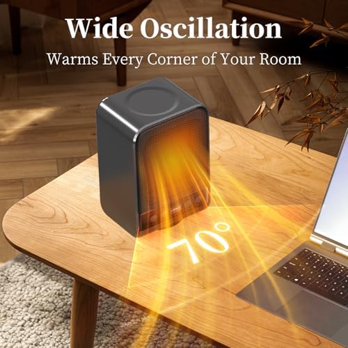Lerat Space Heater 1500W PTC Fast Heating Black