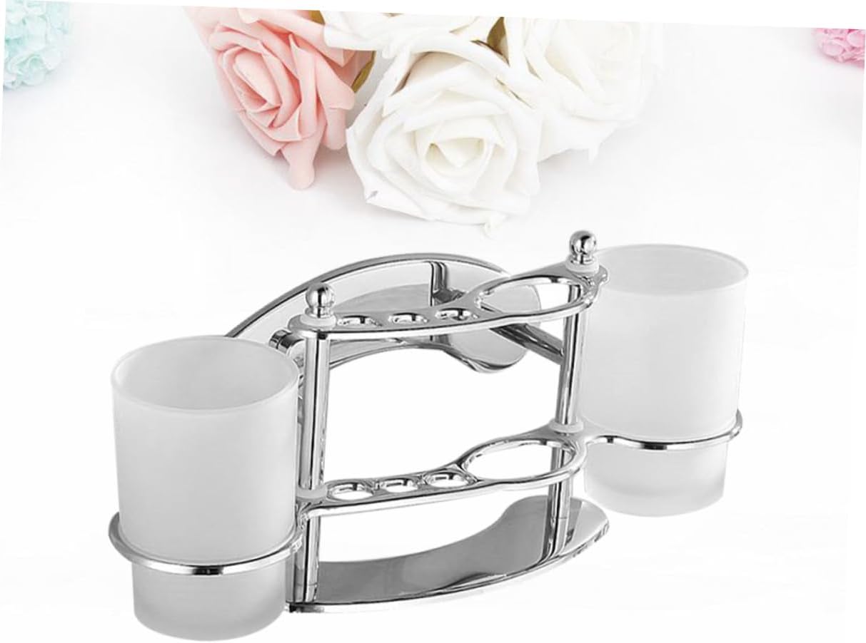 BUGUUYO Wall Mounted Toothbrush Holder with Cup