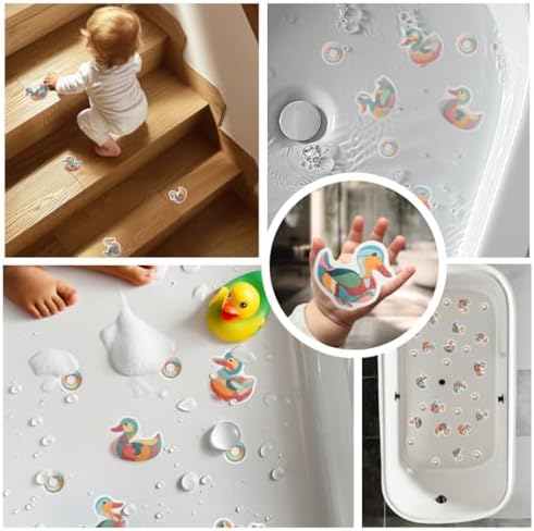 Non Slip Bath Duck Decals 28 PCS Pastel Design