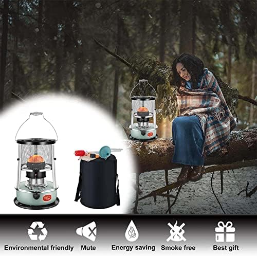 Xback CXLL Efficient Kerosene Heater with 6 Wicks and Gloves