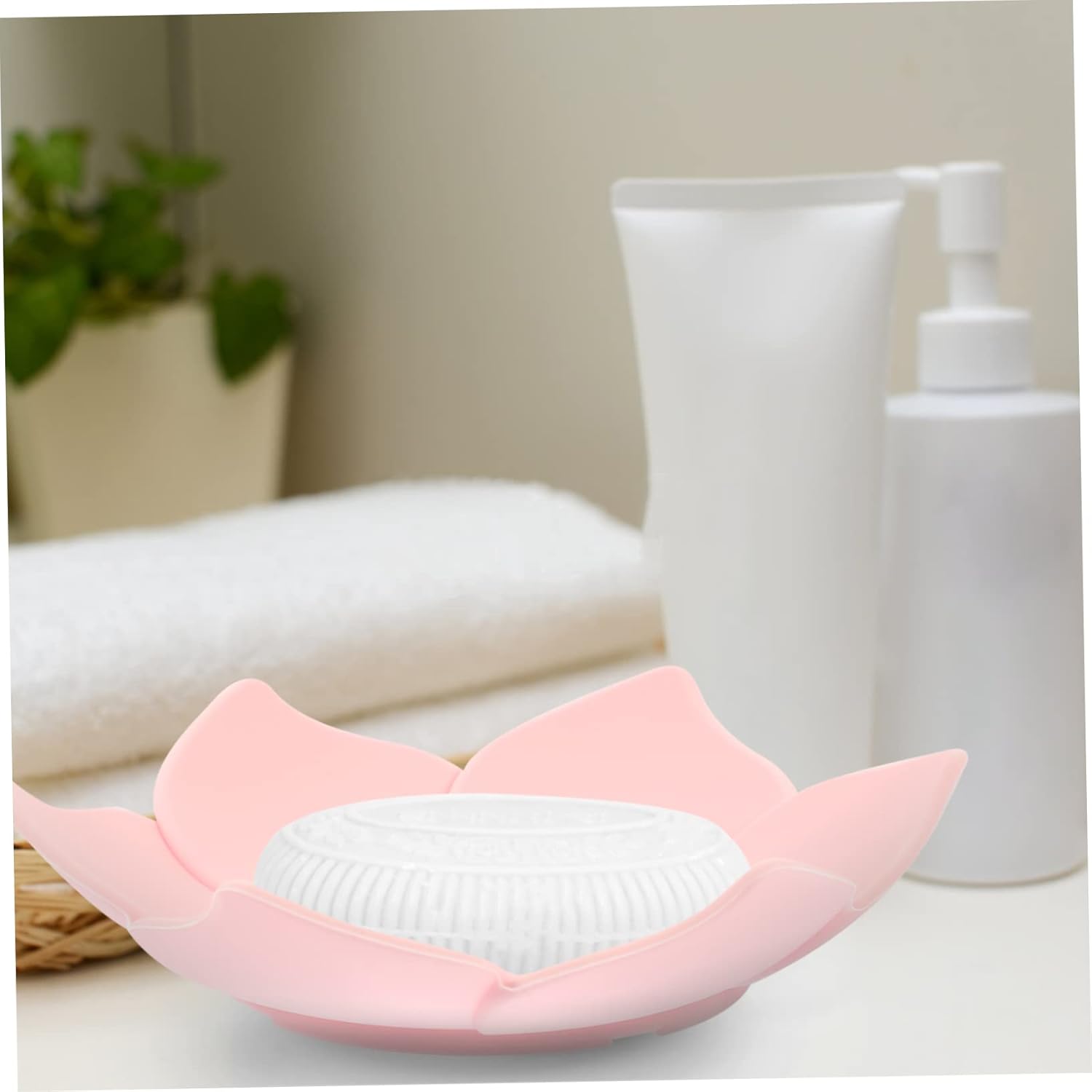 ABOOFAN Silicone Soap Dish 2pcs Self-Draining Holder
