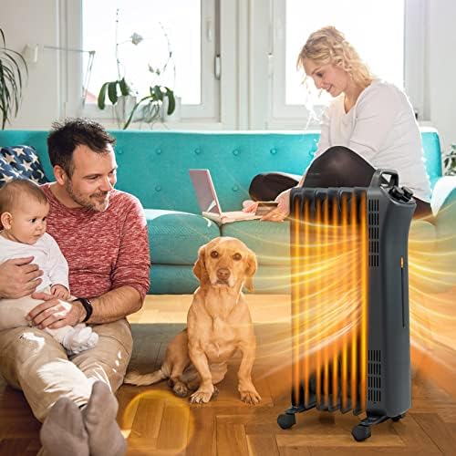 Tangkula 1500W Oil Filled Heater with 3 Modes and Thermostat