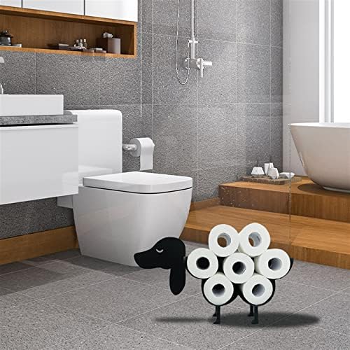 Adorable Black Metal Tissue Holder Stand with Funny Animal Design
