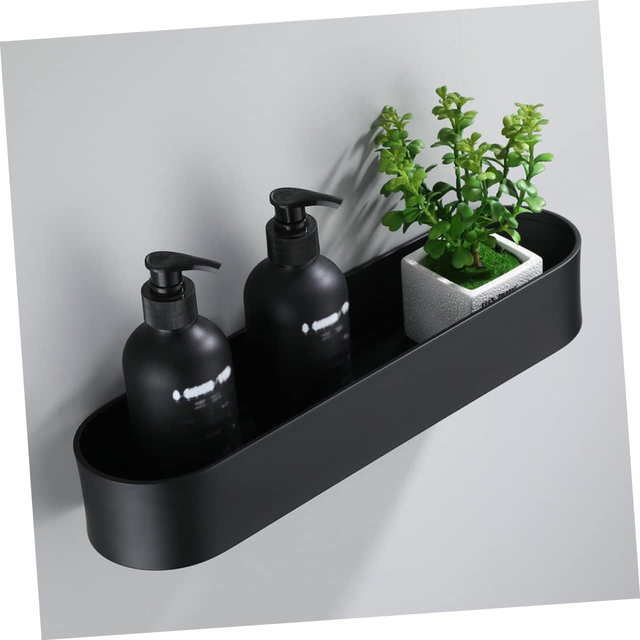 BUGUUYO Wall Mounted Rack Black Aluminum
