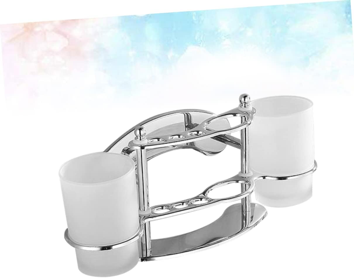 KONTONTY Wall Mounted Toothbrush Cup Holder