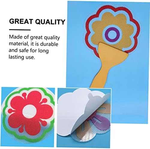 IMIKEYA 4pcs Non-Slip Bath Stickers with Flower Design